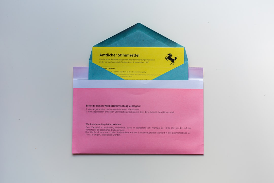 pink blue and yellow cards,