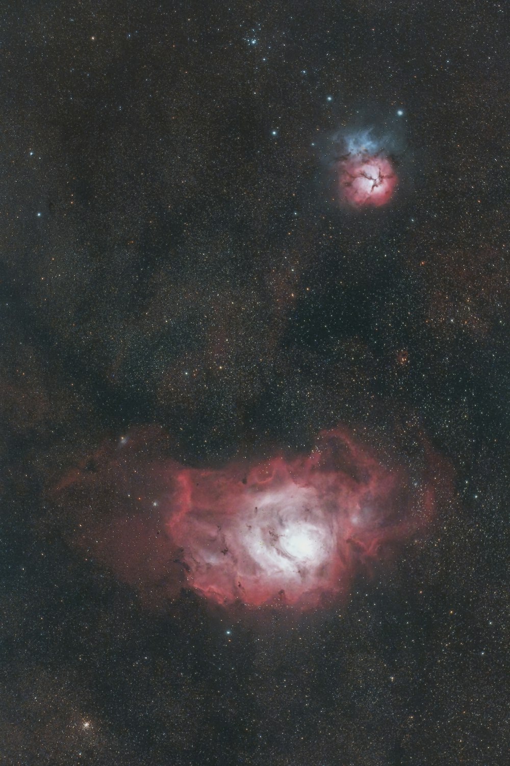 illustrazione della galassia rossa e nera