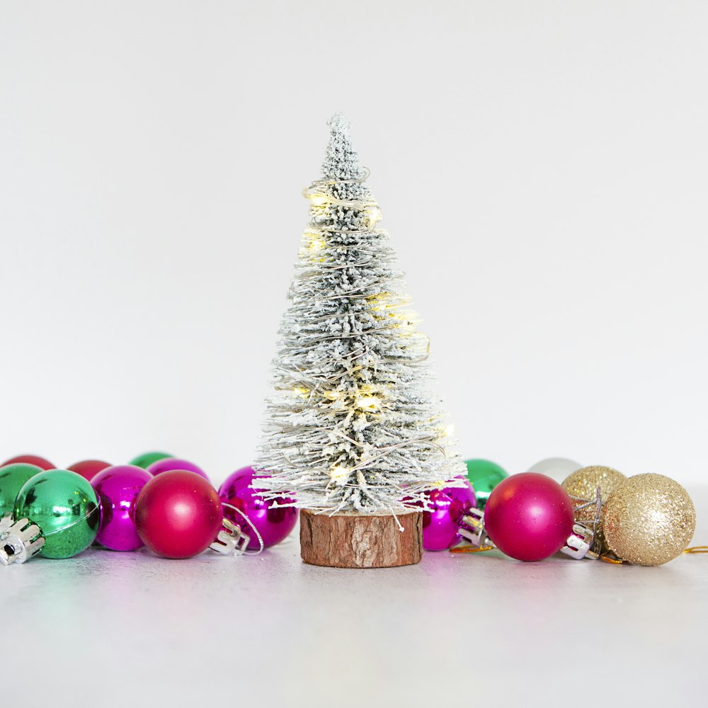 christmas tree with baubles and baubles