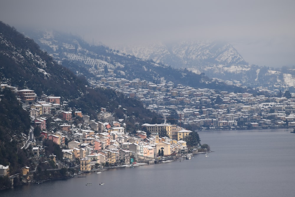 city near body of water during daytime