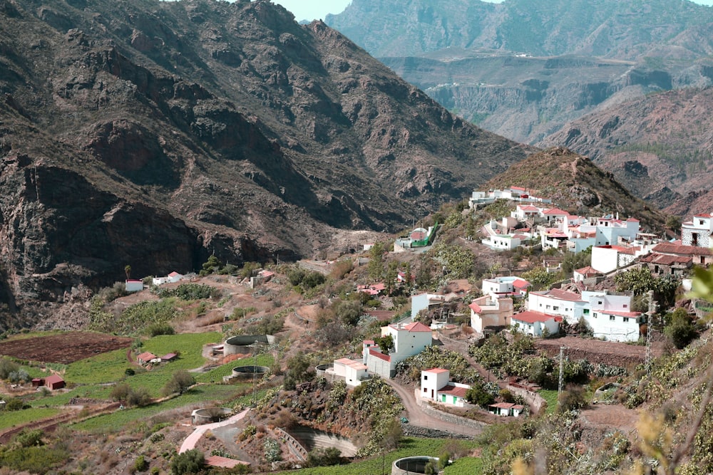 houses on mountain during daytime