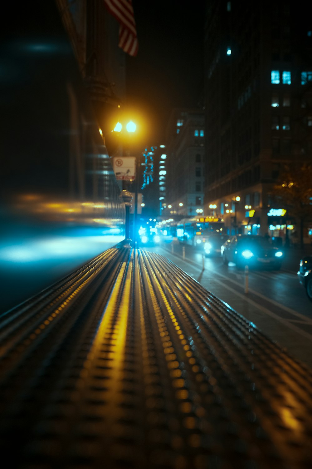 cars on road during night time