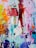 red blue and yellow abstract painting