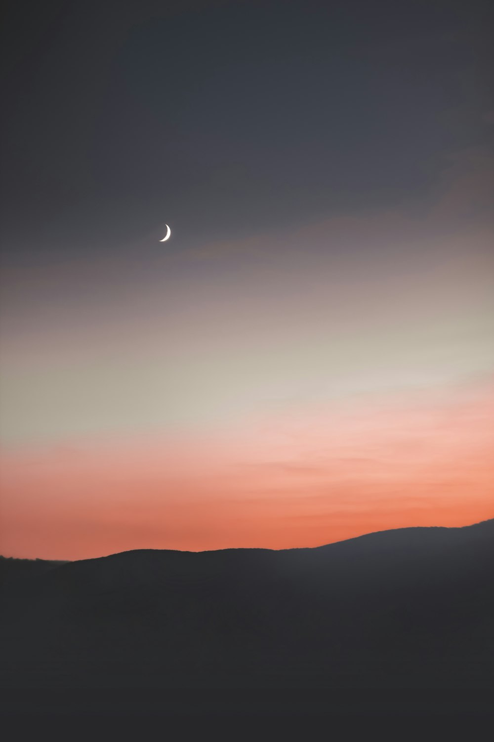 silhouette of mountain during sunset