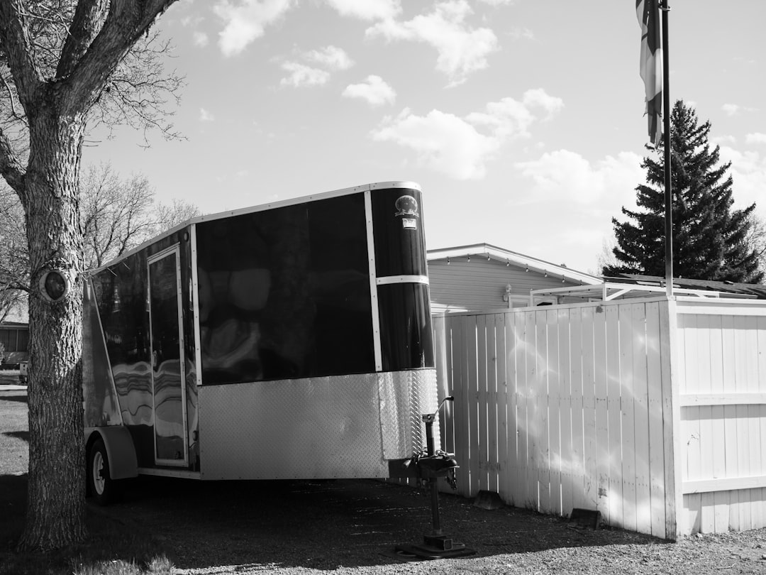 grayscale photo of a bus