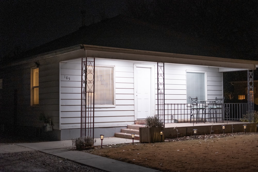 white and gray garage door