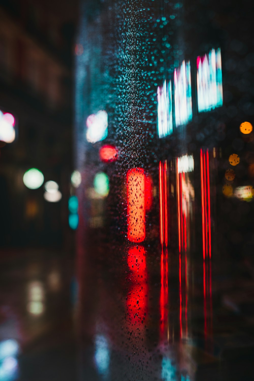 water droplets on glass window