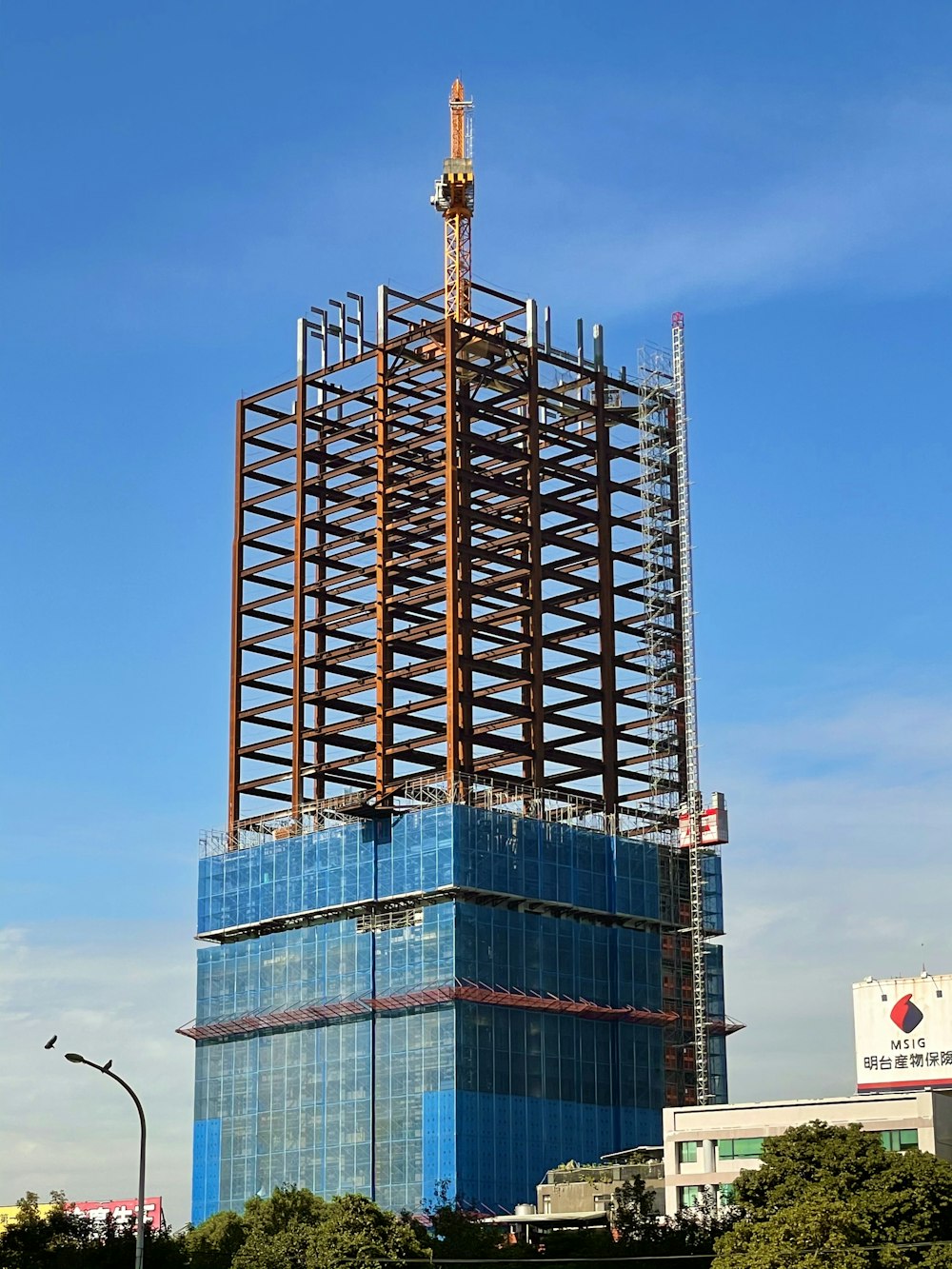 red and blue building under blue sky during daytime