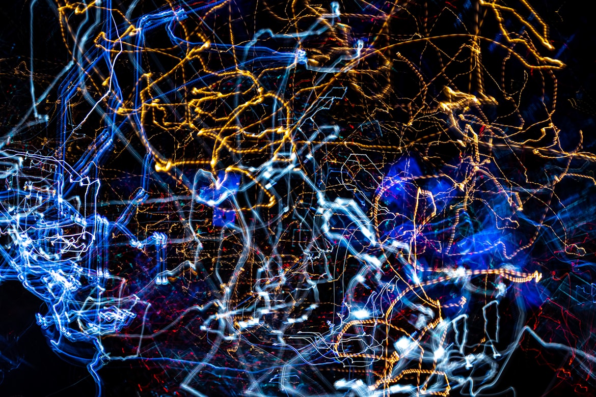 Abstract visualization of a neural network or AI brain, representing the artificial intelligence revolution