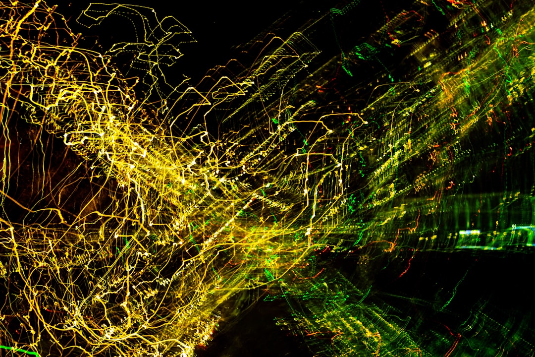 yellow lights on green grass,