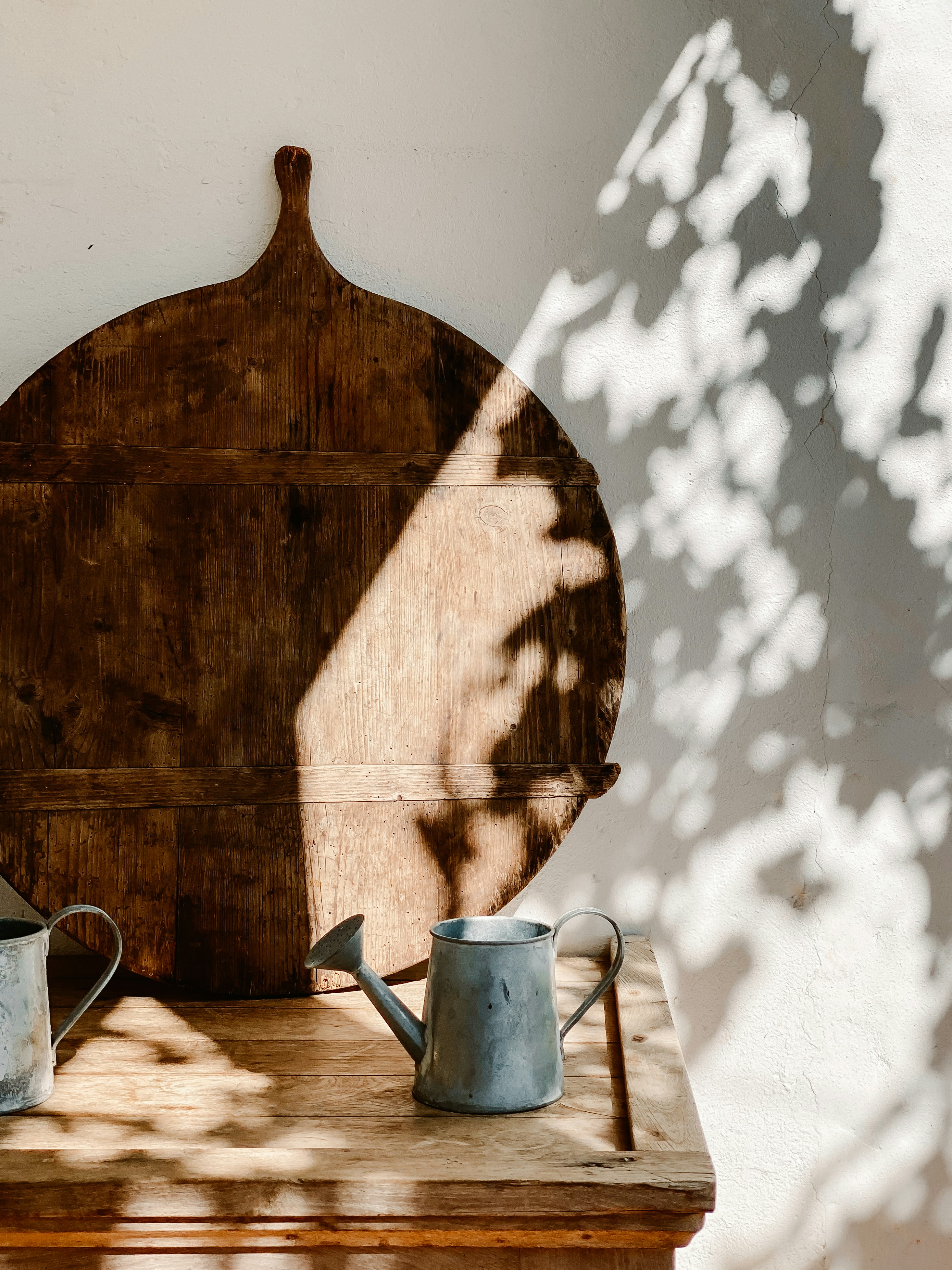brown wooden bucket on brown wooden table