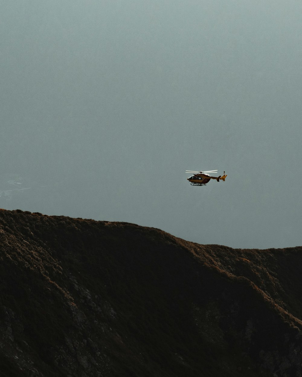 white bird flying over the mountain during daytime