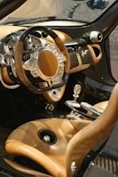 An elegant steering wheel featuring Alcantara material.