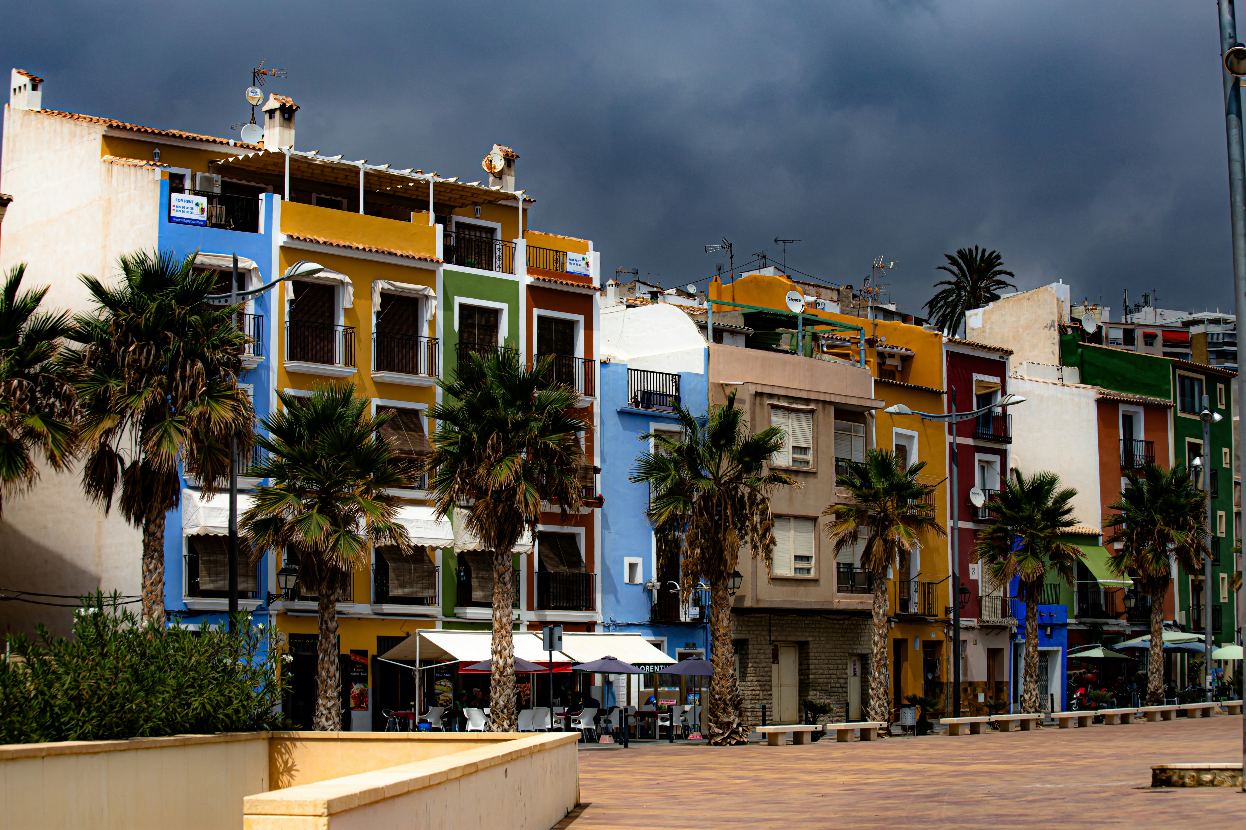 white and brown concrete building near palm trees during daytime, 