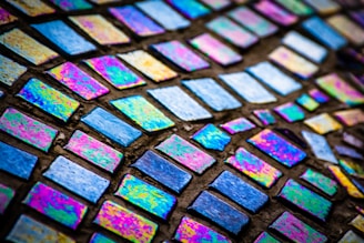 blue green and black textile