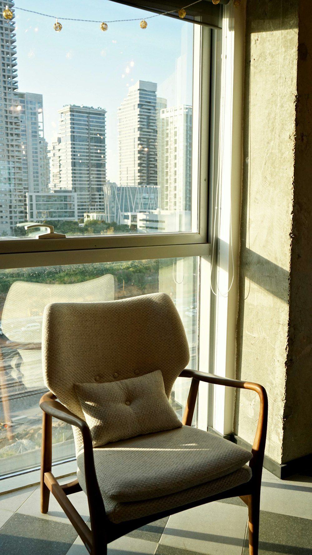 white wooden framed glass window