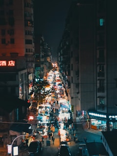 A vibrant photography piece capturing the energy of street life in Kigali.