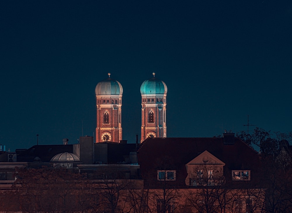 white and blue dome building