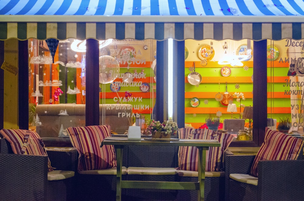 brown wooden table and chairs