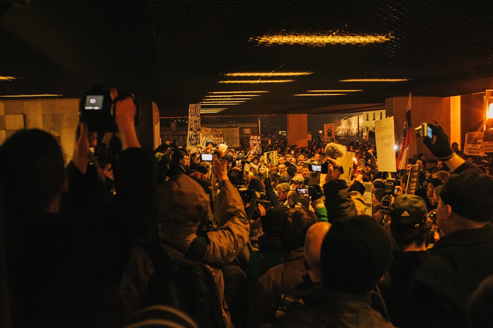 people gathering in a bar