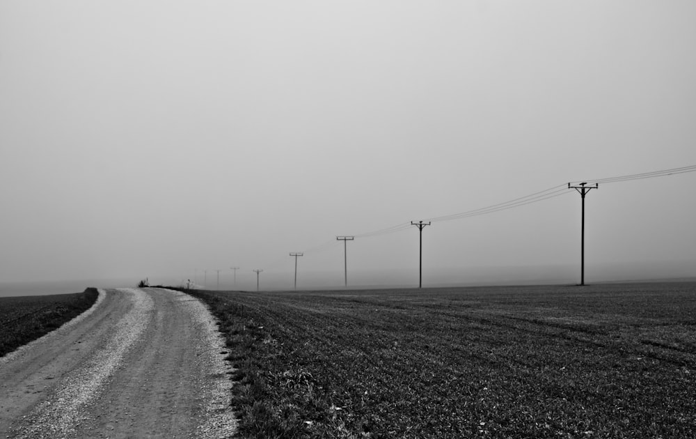 gray scale photo of road