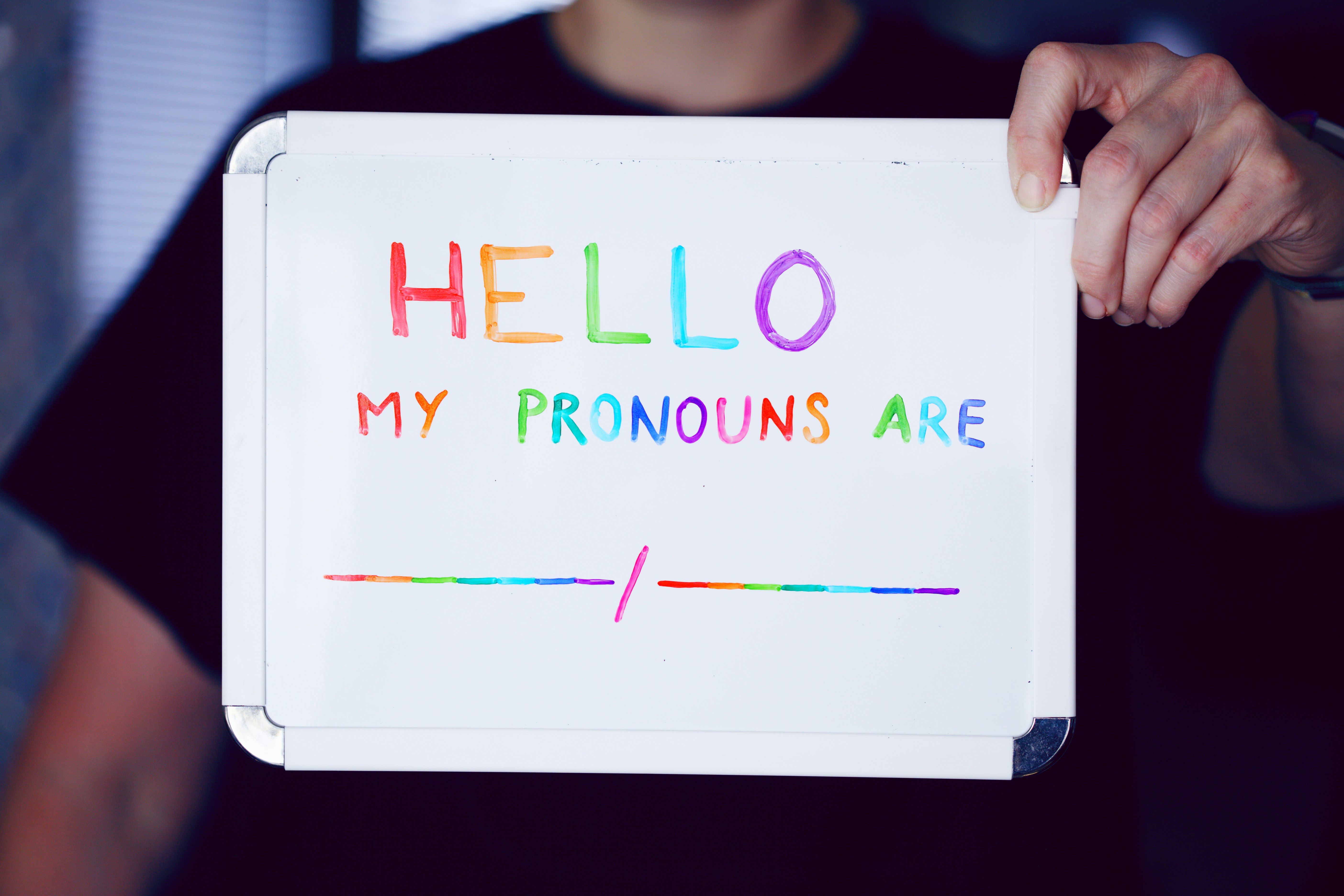 Pronouns matter. Pronouns are important. Everyone is valid. She/Her, He/Him, They/Them, Ze/Zim, and many more. Don't be afraid to ask which pronouns someone may prefer. 