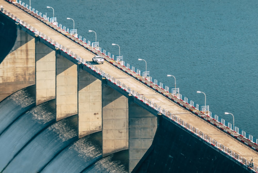 a large bridge over a large body of water