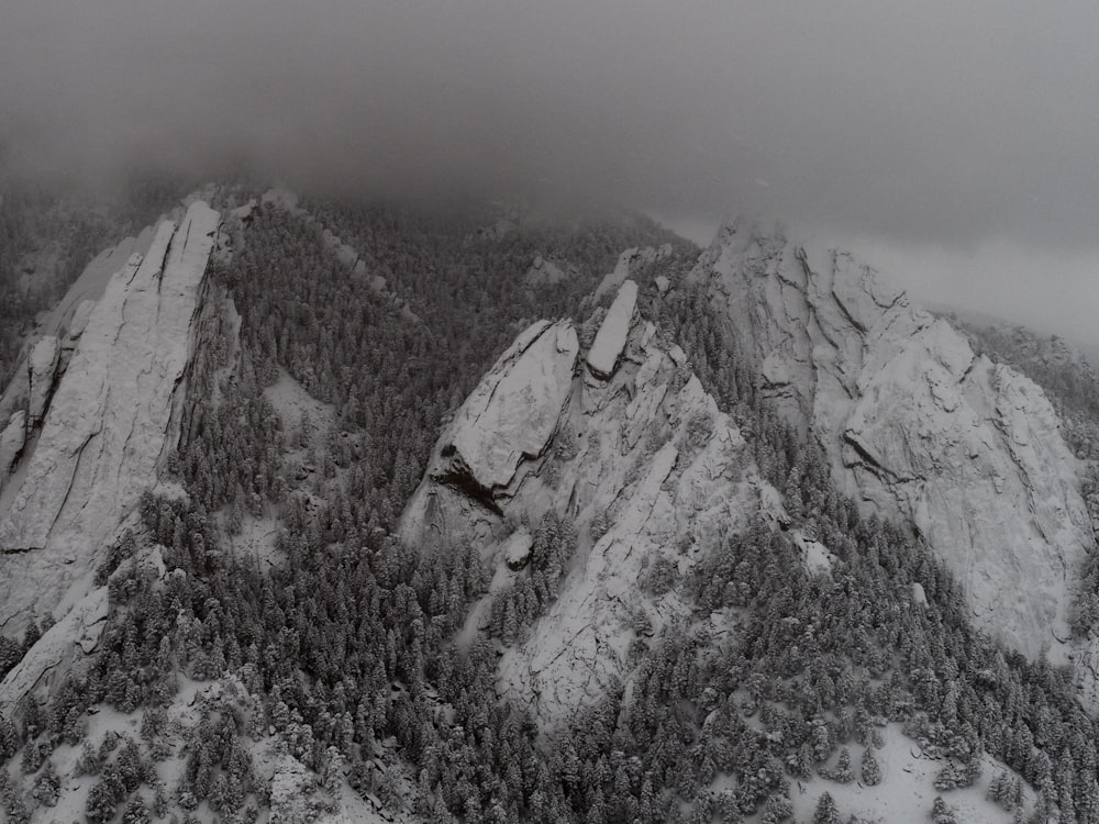 snow covered mountain during daytime