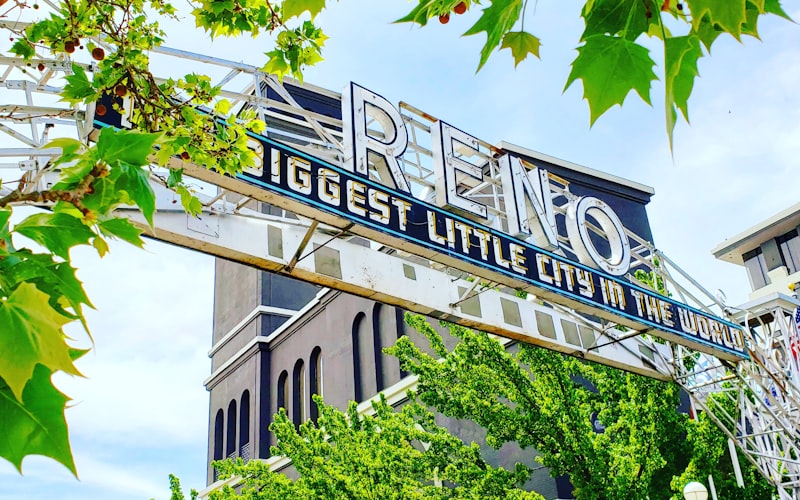 Reno arch and downtown