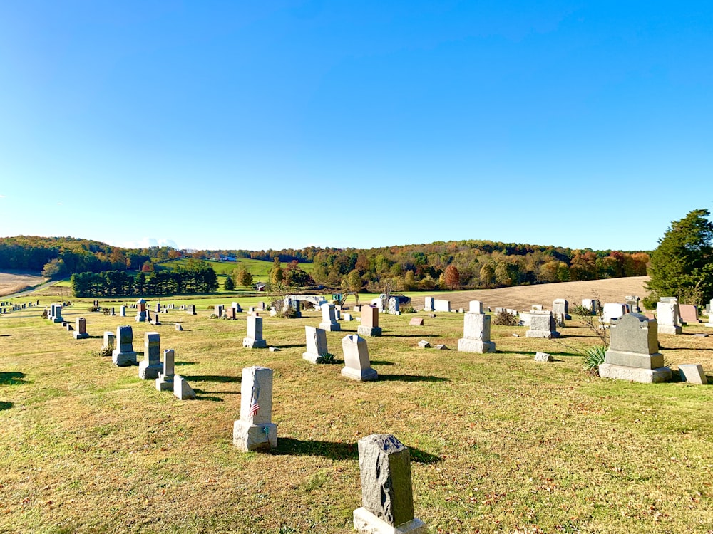 white cross on green grass field during daytime