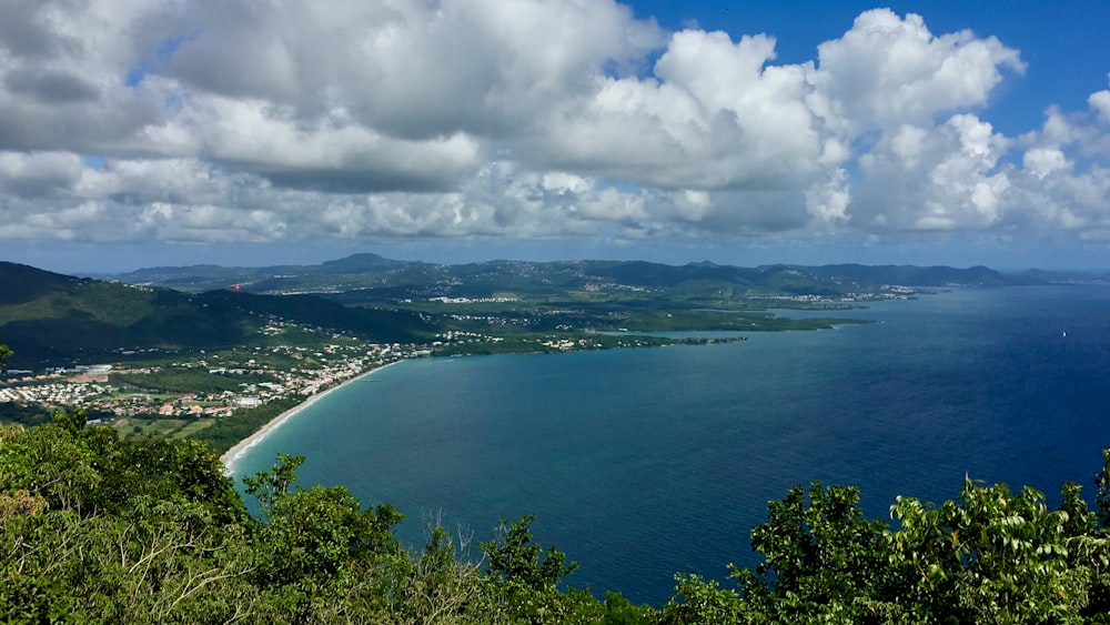 aerial view of sea under cloudy sky during daytime