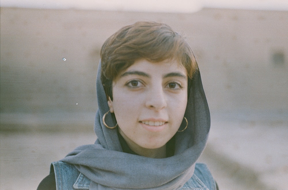 woman in blue denim jacket