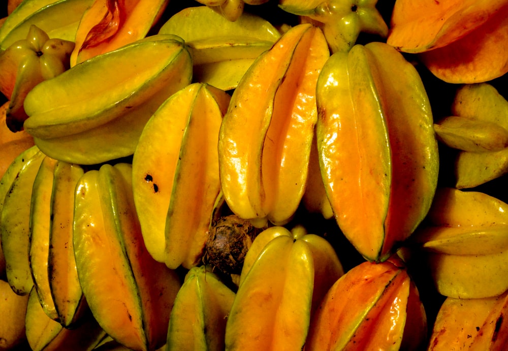 yellow and red banana fruits