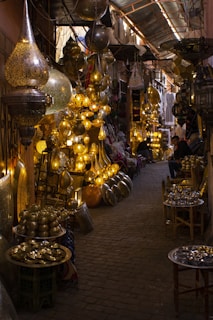 brass and silver pendant lamps