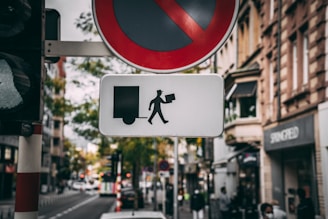 Close-up of a sleek, modern traffic sign with bold, artistic design elements reflecting trendtraffix's unique style.