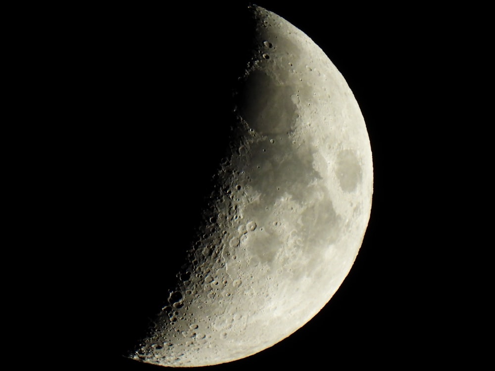 full moon in dark night sky