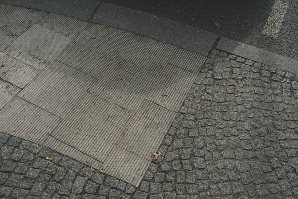 brown and black brick floor