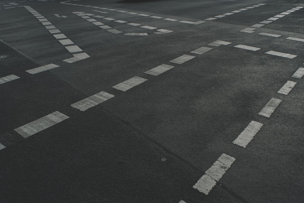 black and white pedestrian lane