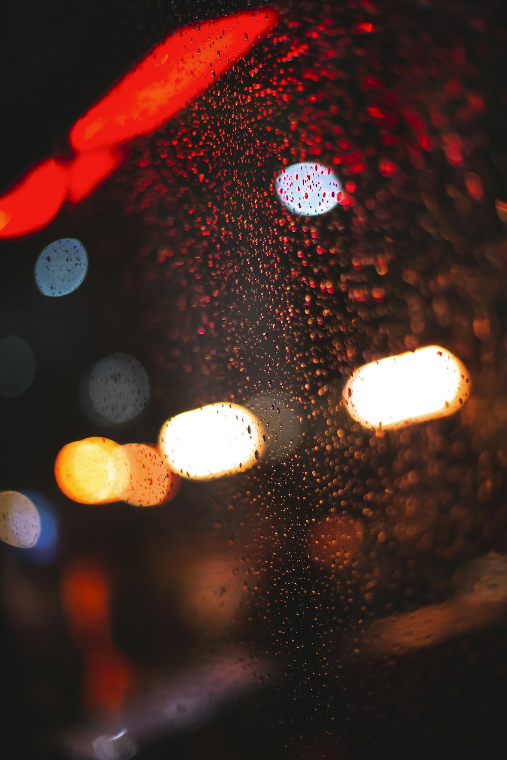 water droplets on glass window