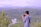 A traveler enjoying a scenic view while using their phone.