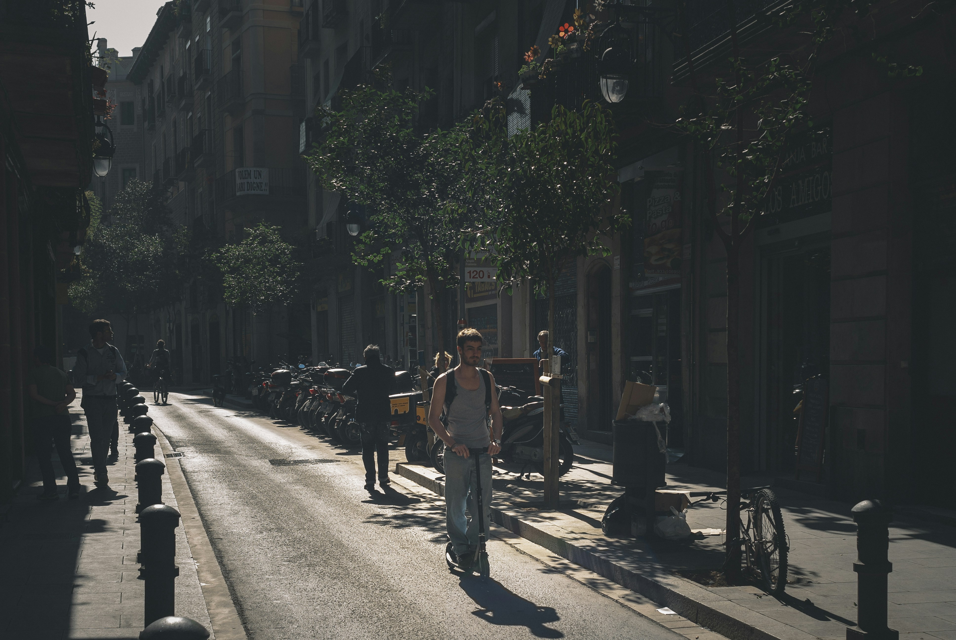 A small street in Barcelona.