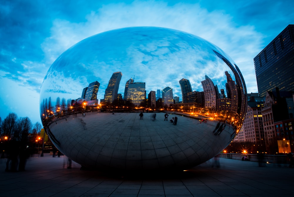 Cloud Gate Chicago durante la notte