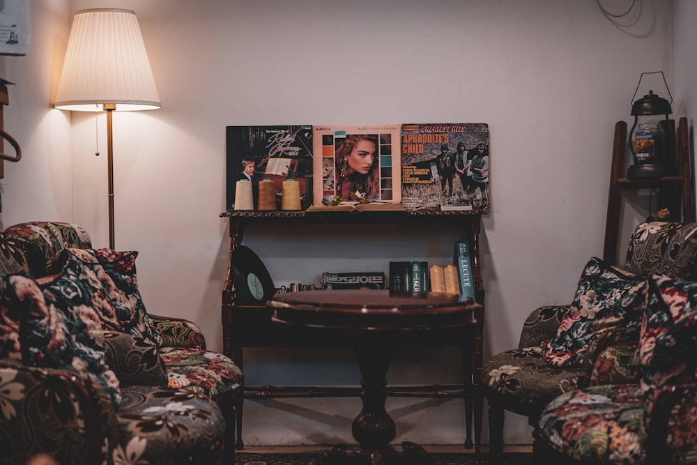 black flat screen tv on brown wooden table