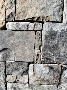 gray and black brick wall