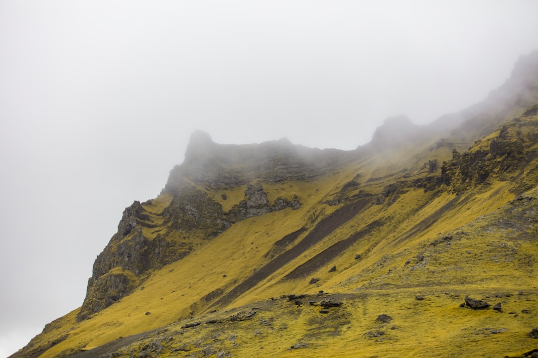 green and brown mountains under white sky during daytime