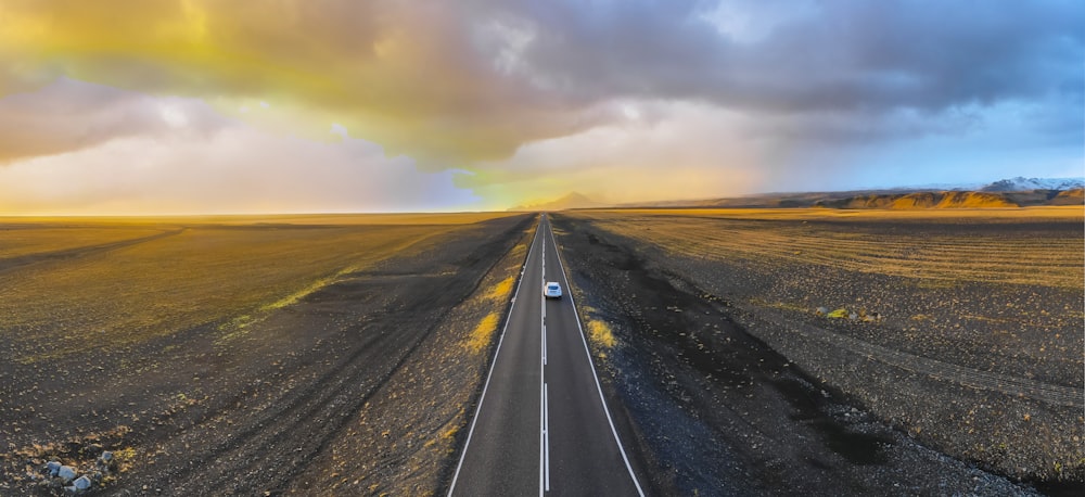 black asphalt road during sunset