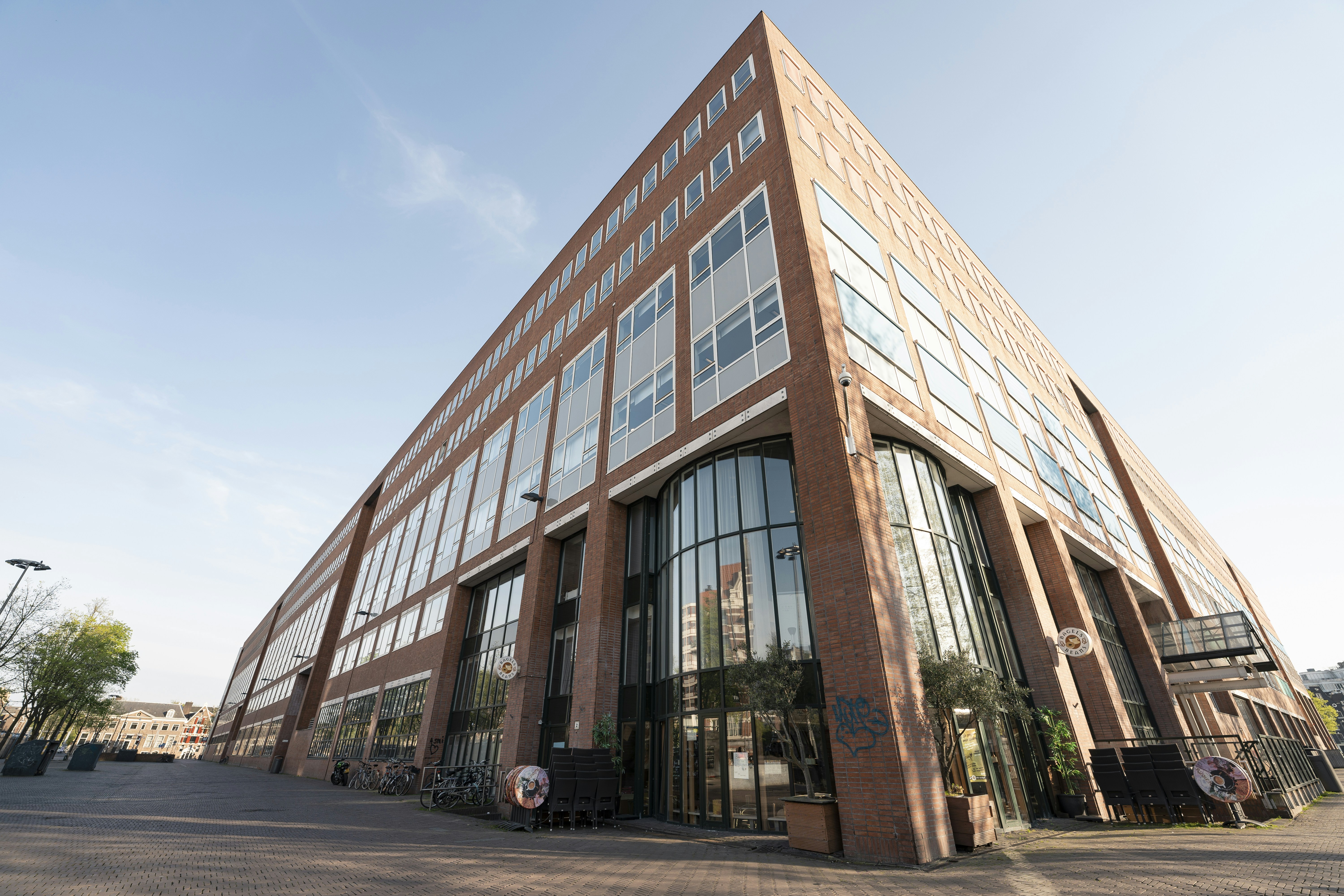 Dutch building made with red bricks