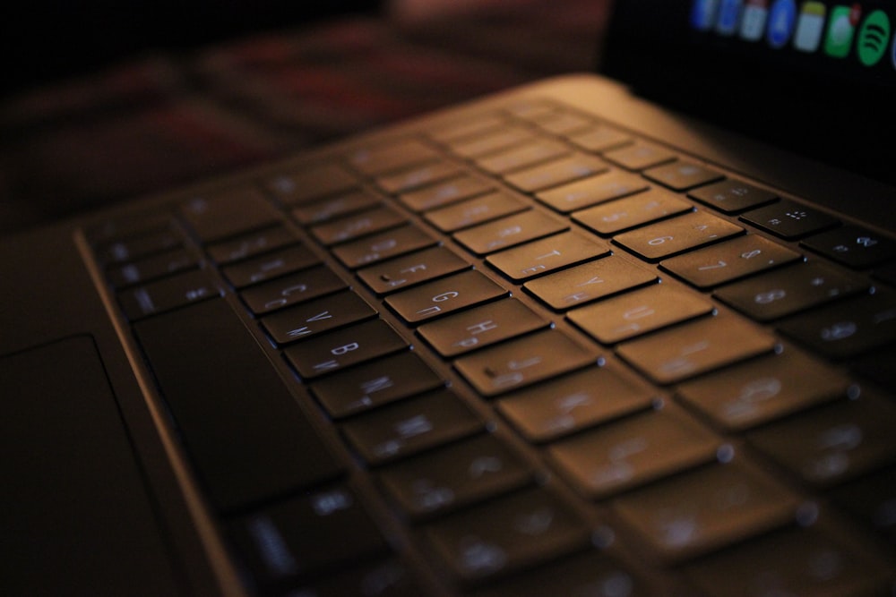 black and silver laptop computer