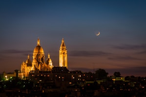 white dome building during night time