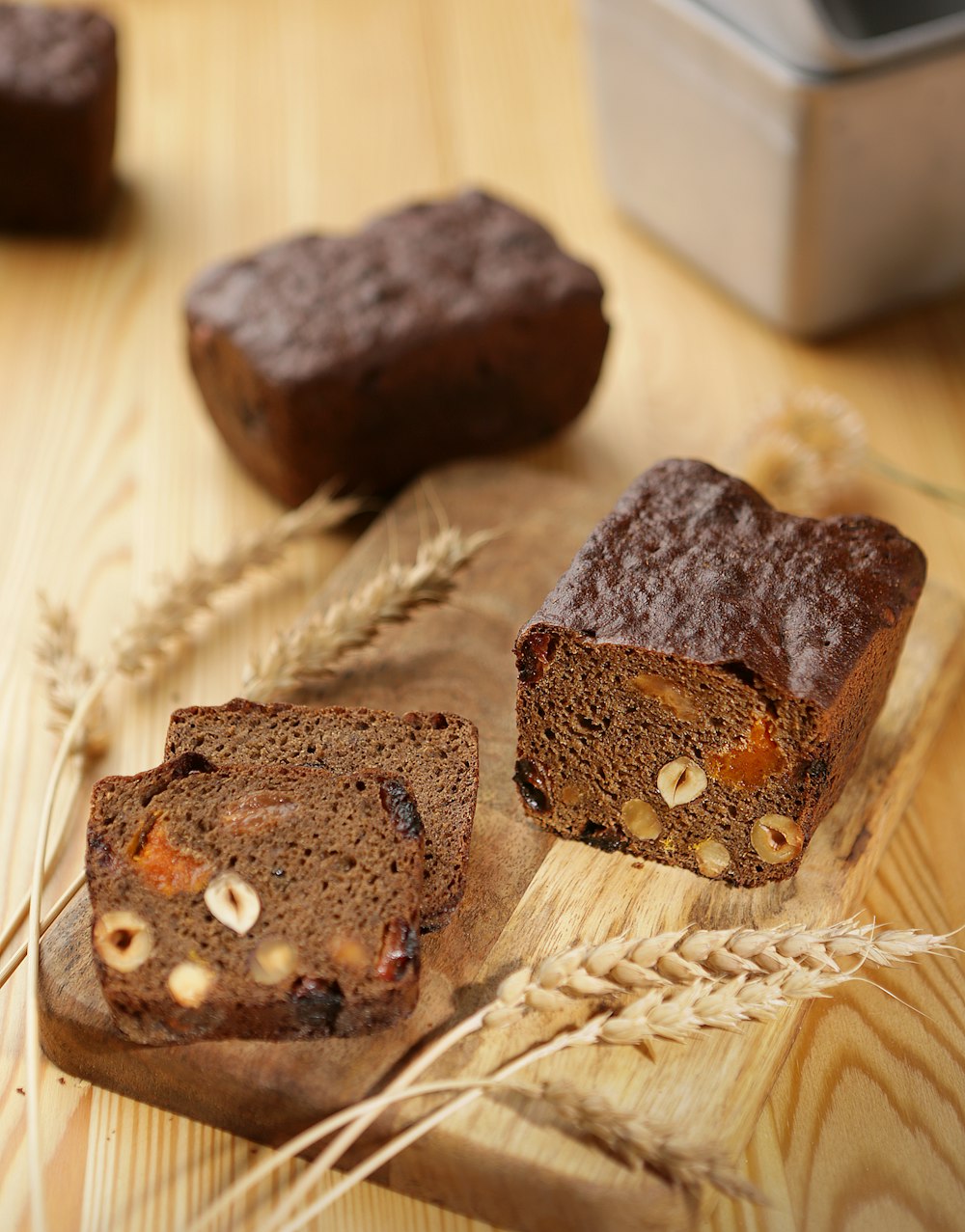 brown bread on brown wooden table